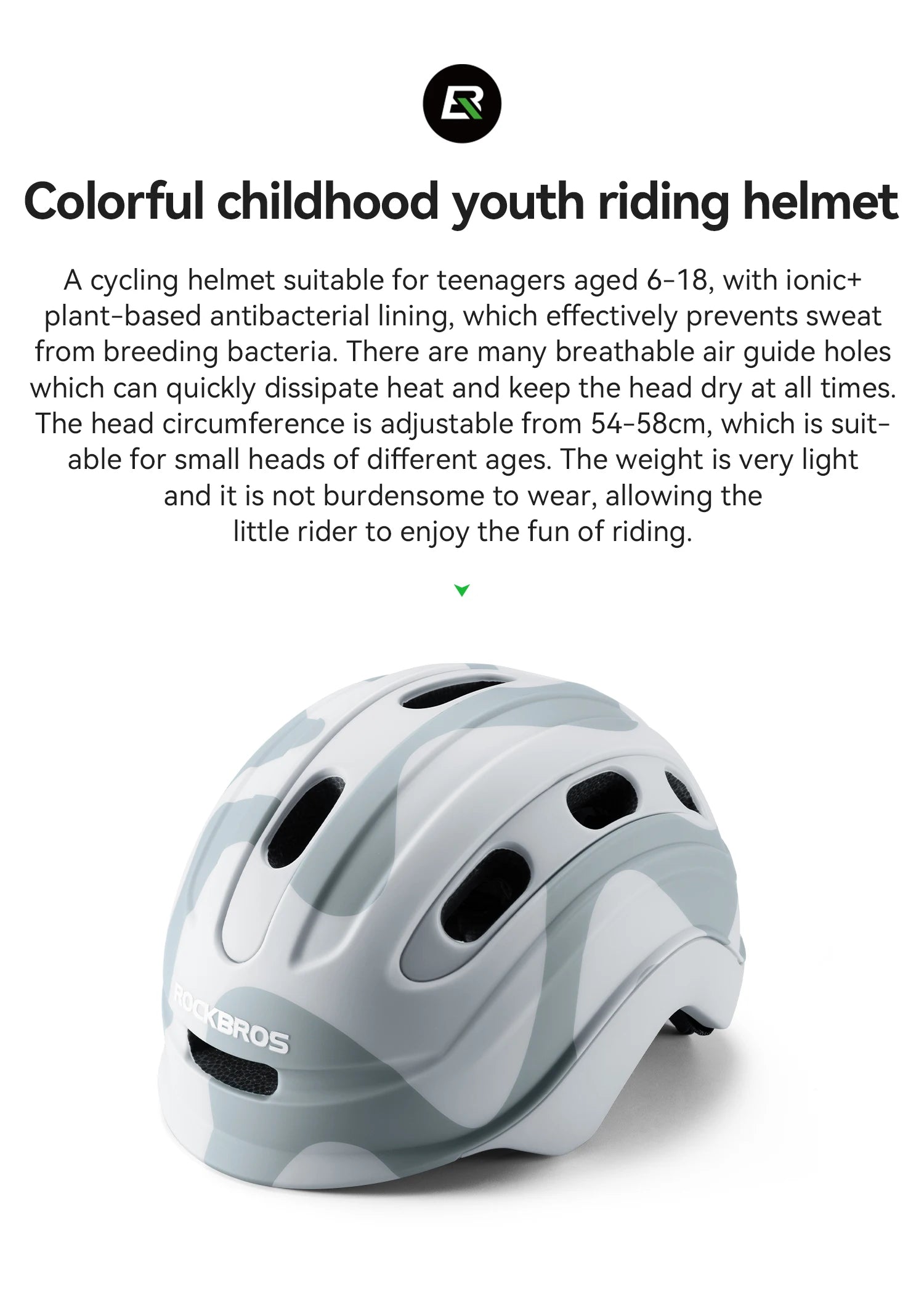 Youth Helmet Breathable Safety Helmet 6-18 years old Youth Cycling Ultralight Helmet Scooter Balance Kids Bike Helmet