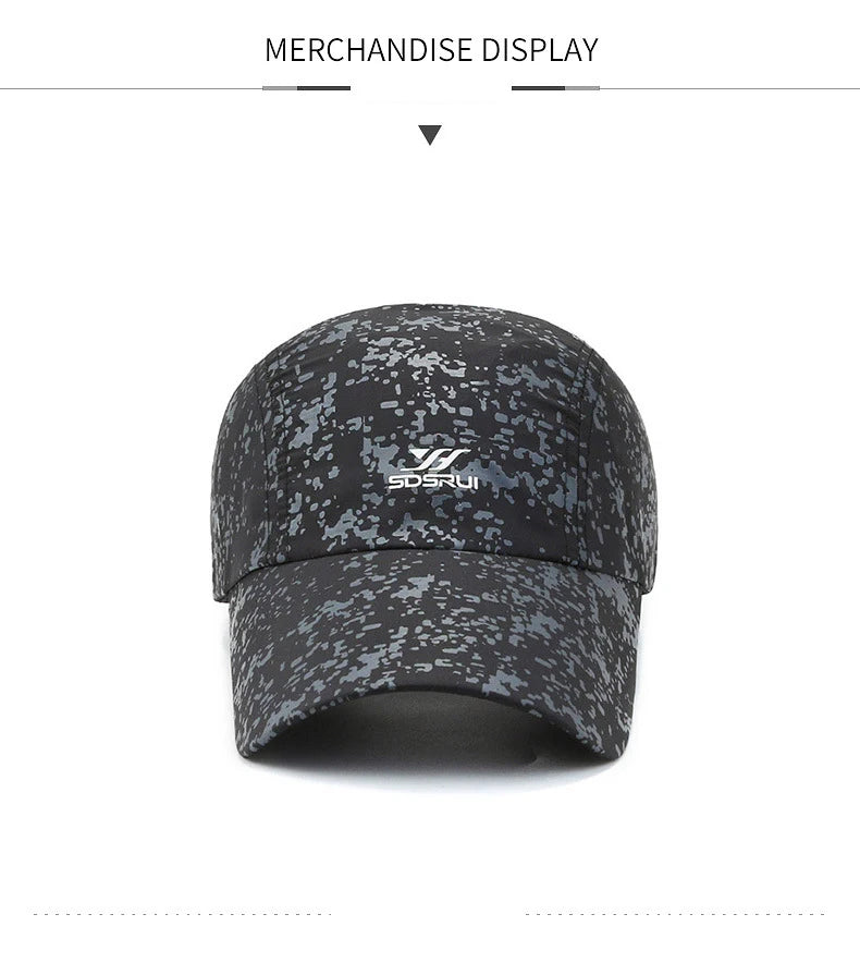 Summer Quick Drying Waterproof Ultra Thin Women Men's Baseball Cap Outdoor Sports Fishing Climbing Running Sun Hat A237