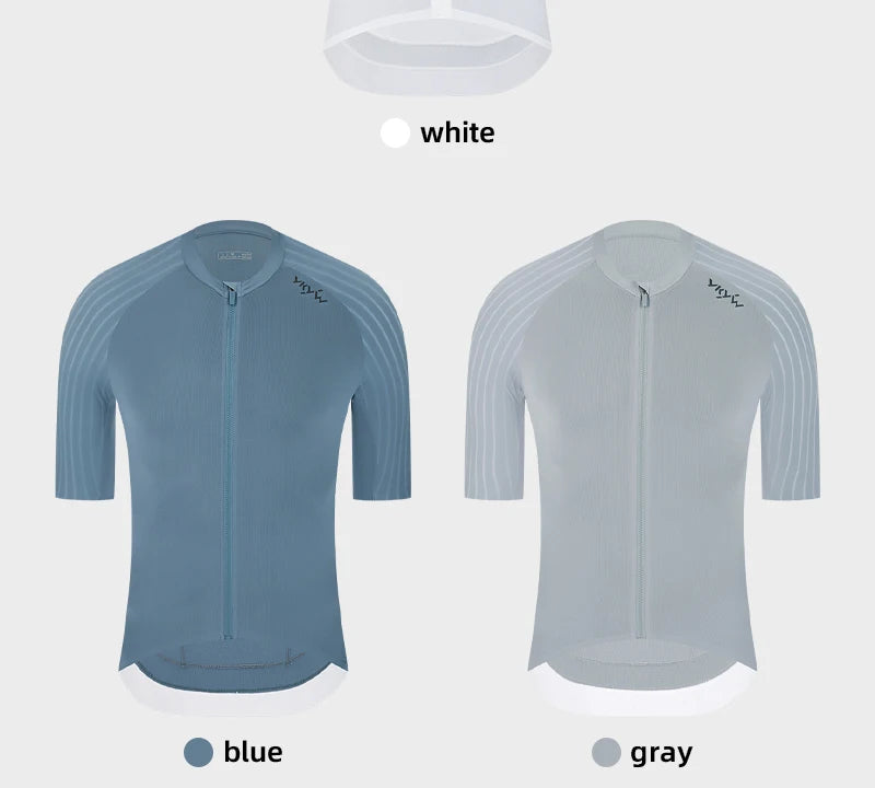 2025 Zomer Heren Fietsshirt Racefiets Shirt Fietsshirt YKK Rits Ademend Aerodynamisch Raglanmouw Sneldrogend