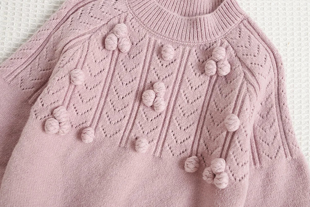 Autumn Children Sweater Set Hollow Knitting Girls Knitwear + Skirt Korean Version Loose Kids Outfit 2PCS 9M-5T Girls