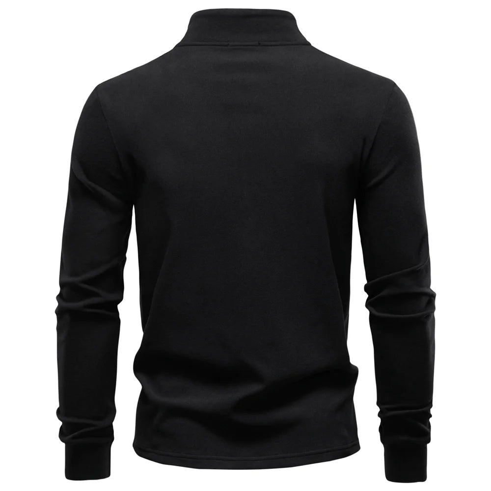 Men's Solid Colour Zipper Soft Shell Long Sleeve Sweatshirt Breathable Warm Pullover Casual Streetwear Jacket‌ For Men