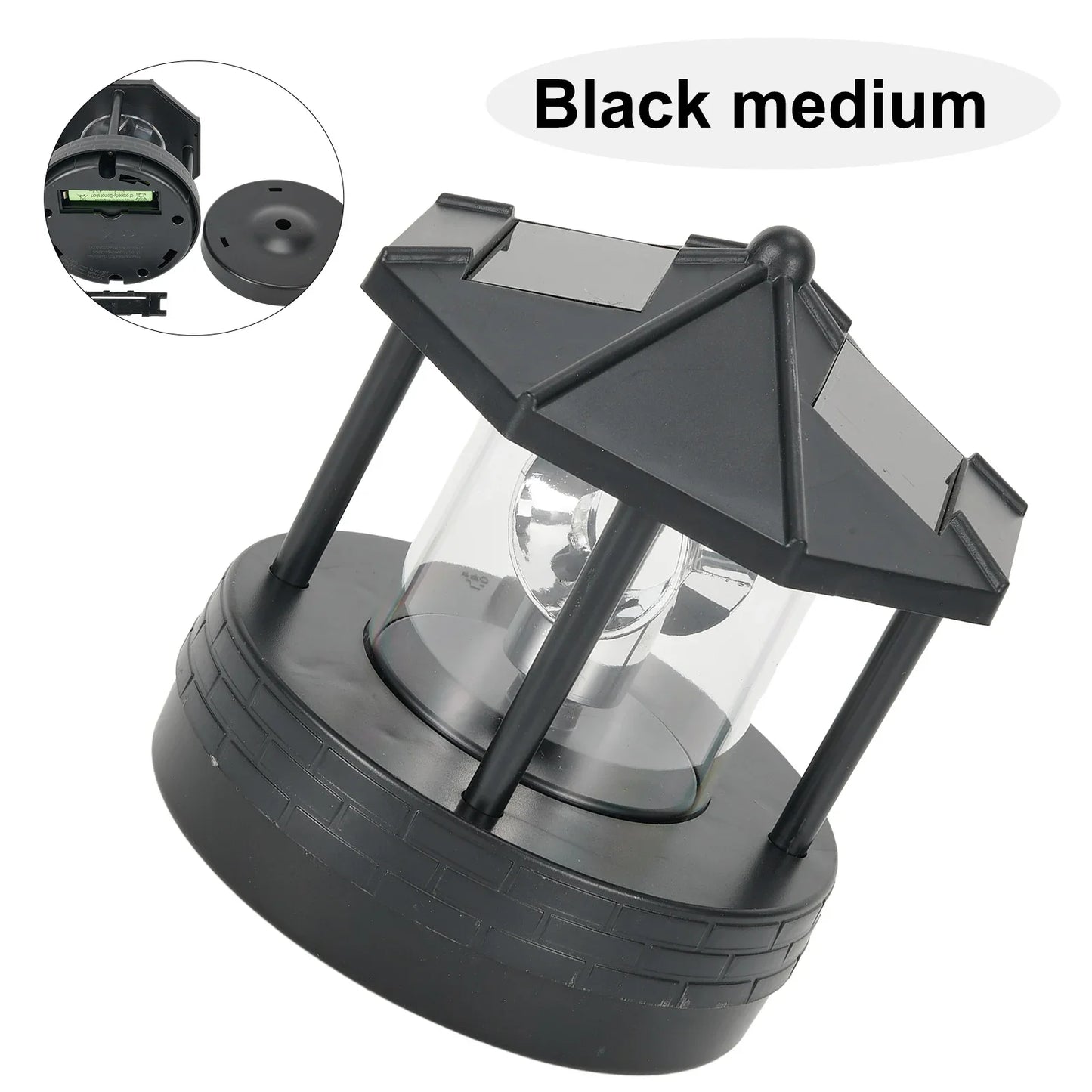 LED Solar Lighthouse Outdoor Garden Waterproof Street Lamp 360-Degree Rotating Landscape Light Garden Lawn Lamp  Home Decor