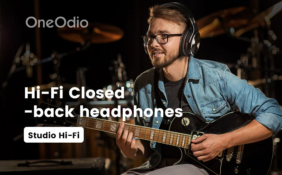 OneOdio Studio HIFI Closed Back Over Ear Wired Dual Jack Professional Studio Monitor Mixing Recording Headphones for Guitar PC