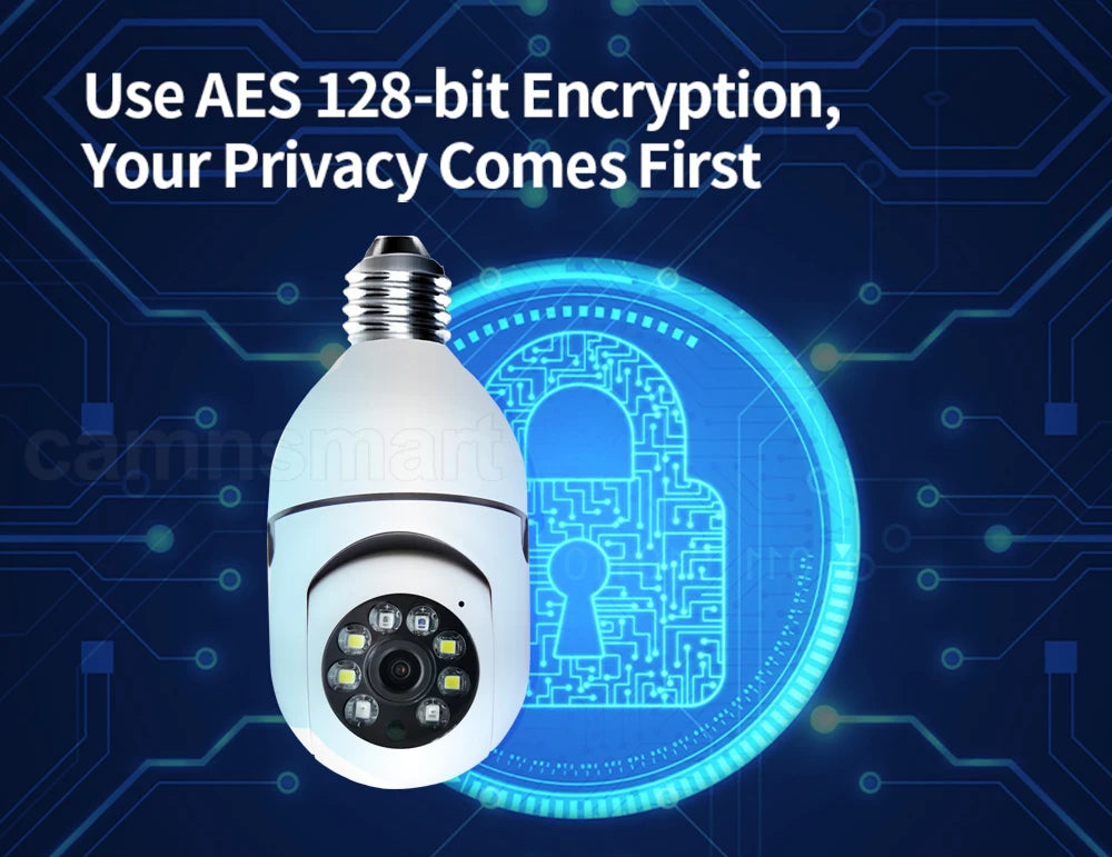 6MP Tuya E27 Bulb Camera WIFI PTZ Video surveillance Baby Monitor Color Night Vision Indoor Smart Life APP Control IOS Android