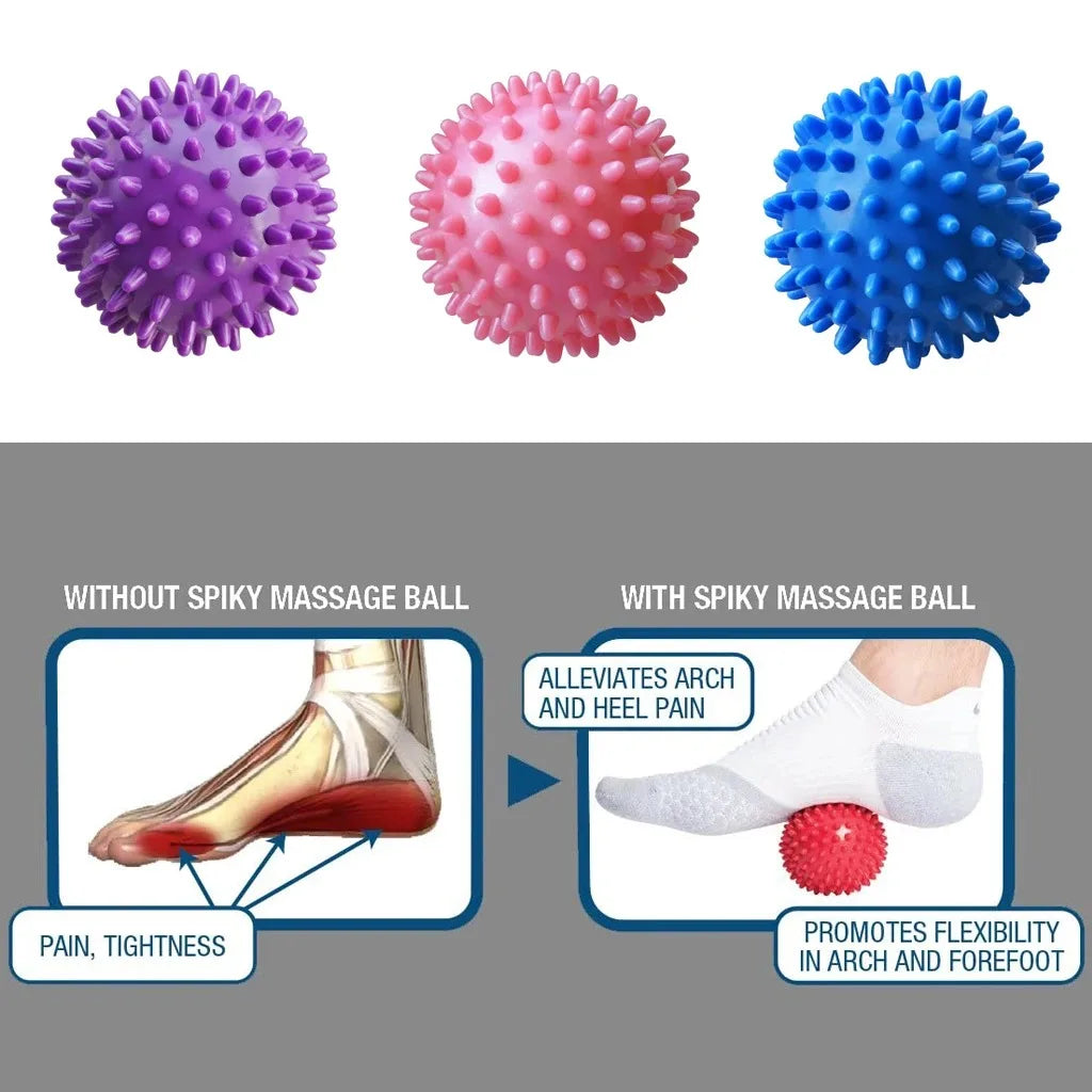 7cm Fitness Physiotherapy PVC Ball Suitable For Hard-Spiked Massage, Ball Relieve For Plantar Fasciitis And Body Building Sports