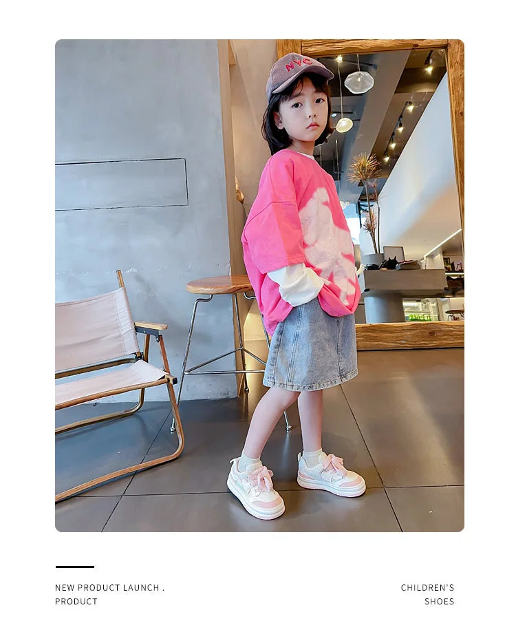 Kids Non Slip Lightweight Sneakers for Boys and Girls Breathable Outdoor Sports Shoes for School Skate and Casual Wear