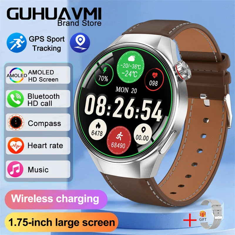 2025 True AMOLED Smart Watch Full Touch Screen 466*466 HD Health Tracker Voice Call Smartwatch For Men & Women - Compatible with Xiaomi & Huawei IOS