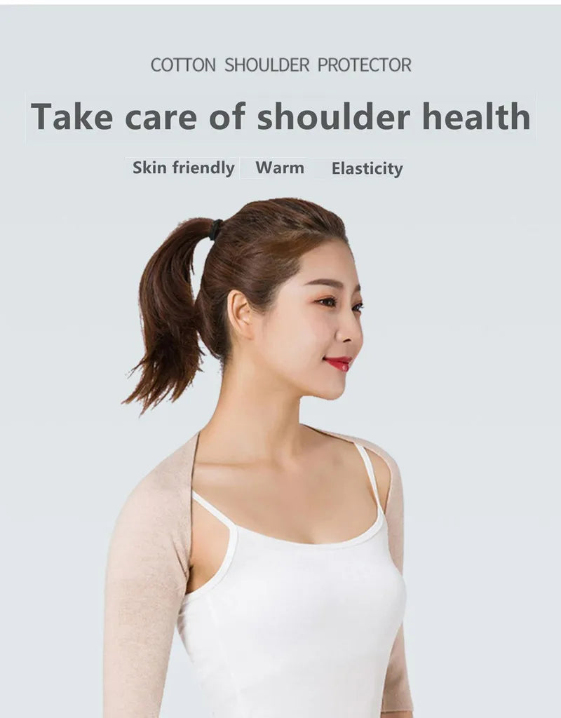 Double Warm Elastic Back And Shoulder Support - Brace Wrap With Long / Short Sleeves for Arthritis Pain Relief