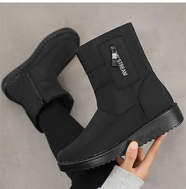 Boots Women Snow Plush Women's Boots Platform Women Shoes Casual Keep Warm Shoes Woman Flat Soft Winter Shoes Botas Mujer