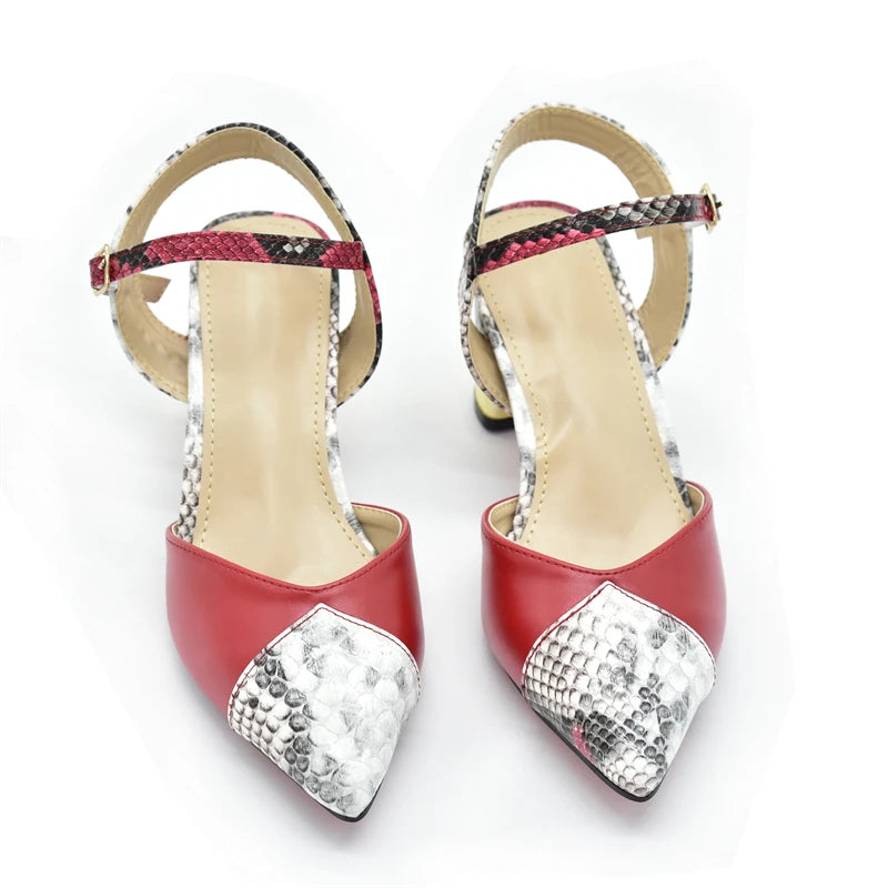Women's Designers Italian Shoe and Bag Set for Nigerian Ladies' Luxury Party Shoes With Sexy High Heels