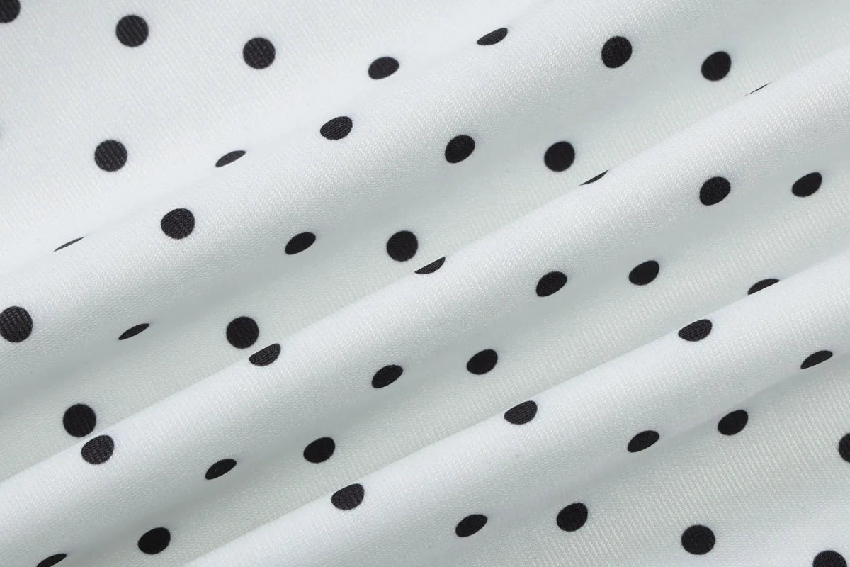 Polka Dot Printed Halter Dress Women's Sexy V neck Backless Mini Dress High Waist Bodycon Summer Fashion Vacation Dress