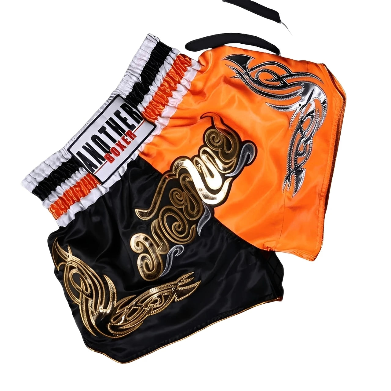 ANOTHERBOXER Muay Thai Shorts – Embroidered MMA Kickboxing & Sanda Fight Shorts for Men Martial Arts Training
