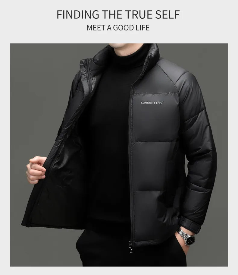 Men's Top Grade Designer Brand Parka Jacket, Casual Fashion Hooded Cropped Windbreaker, and Quilted Puffer Male Coats