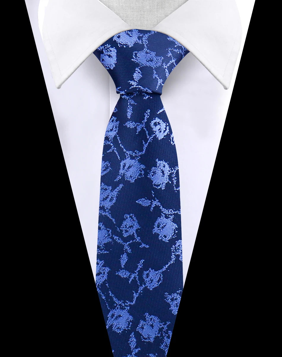 Men's Luxury Paisley Necktie Floral Wedding Style Business Tie Polyester 146x7.5cm Gift for Adult Male Occasions