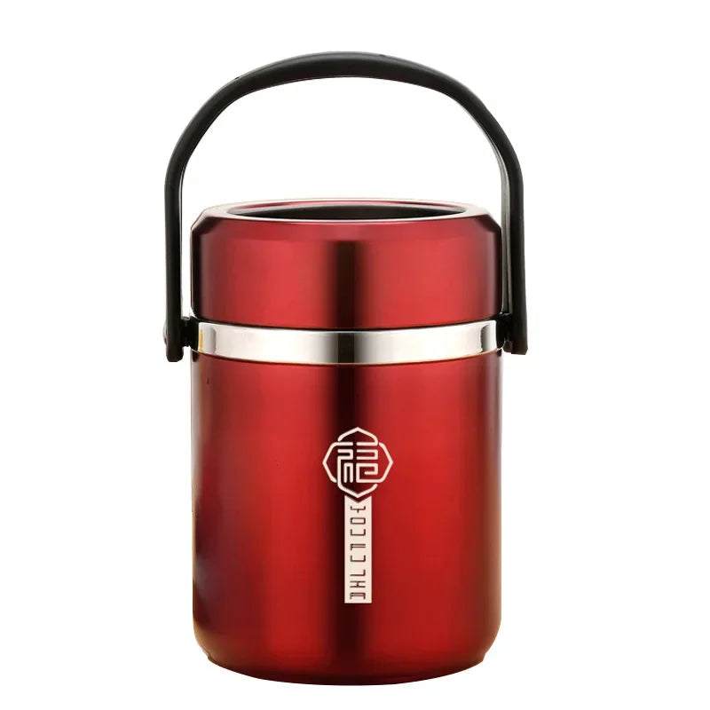 Large Capacity Lunch Box Leakproof Stainless Steel Vacuum Bento Box High Efficiency Keep Temperature Portable Food Container