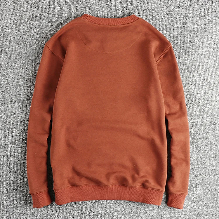 Autumn New American Retro Long Sleeve O-neck Letter Printed Sweatshirts Men's Fashion Washed Old Terry Pullover Casual Sportwear