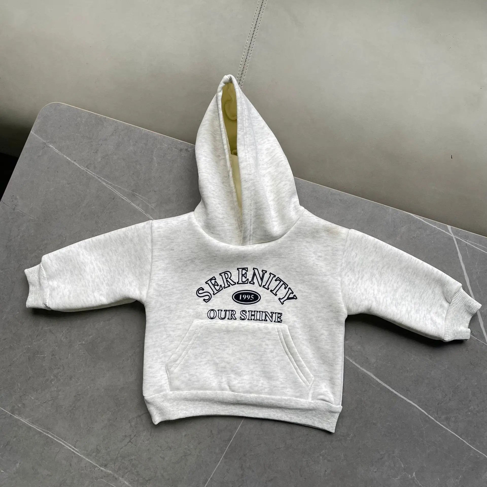 2025 Autumn Winter New Baby Letter Print Hooded Sweatshirt + Sweat Pants 2PCS Suit Boys Girls Casual Sports Set Kids Outfits 1-3Y