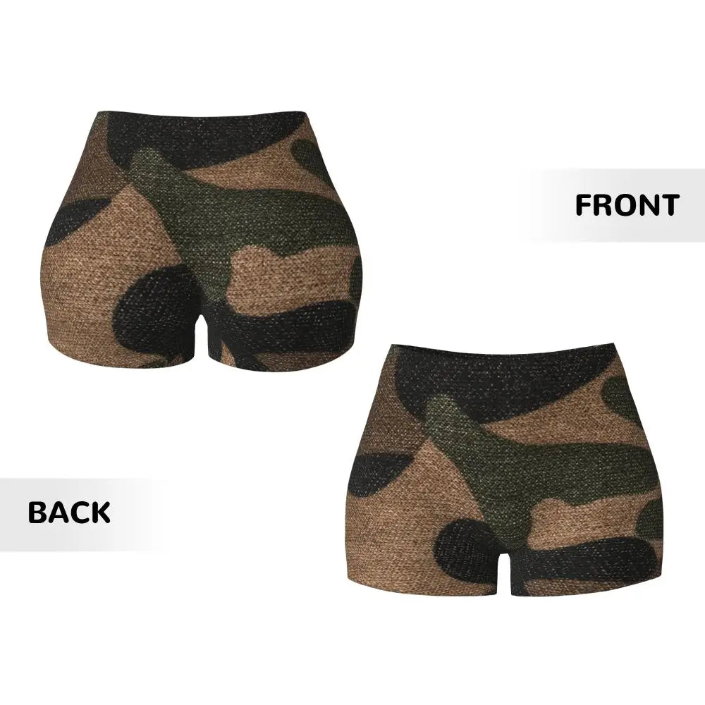 Custom Marpat Camo Workout Volleyball Biker Shorts for Women Woodland Camouflage Gym Yoga Shorts