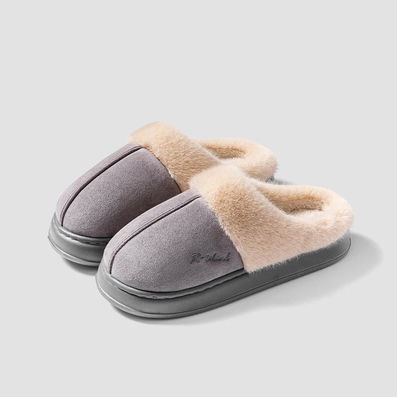 Women's Winter Warm Platform Cotton Plush Slippers Suitable As Fluffy House Footwear With Soft Sole Non-Slip Ladies' Shoe