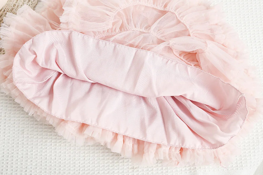 Autumn Kids Outfit 2PCS Set Sweet Bear Bow Girl's Knitted Sweater And Mesh Skirt Korean Loose Children's Clothing 9M-5T Girls