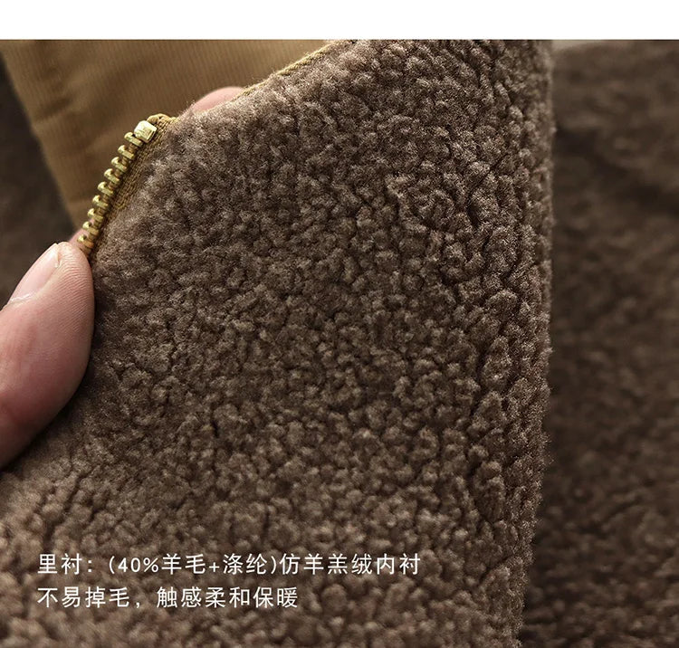 Winter Nieuwe Amerikaanse Retro Verdikte Fluwelen Marine N1 Dekvest Herenmode 40% Kasjmier Gewassen Casual Cargo Vest