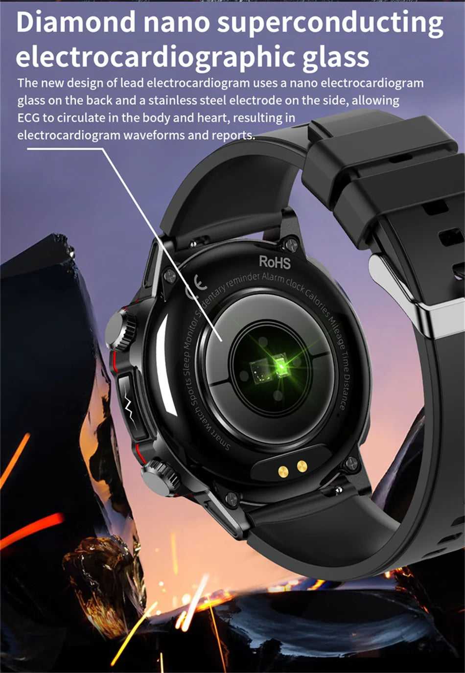 2025 Nieuwe Smart Watch Monitoring Bloeddruk Urinezuur ECG + PPG Fitness Tracker Klok Bluetooth Call Health Smartwatch Voor Mannen