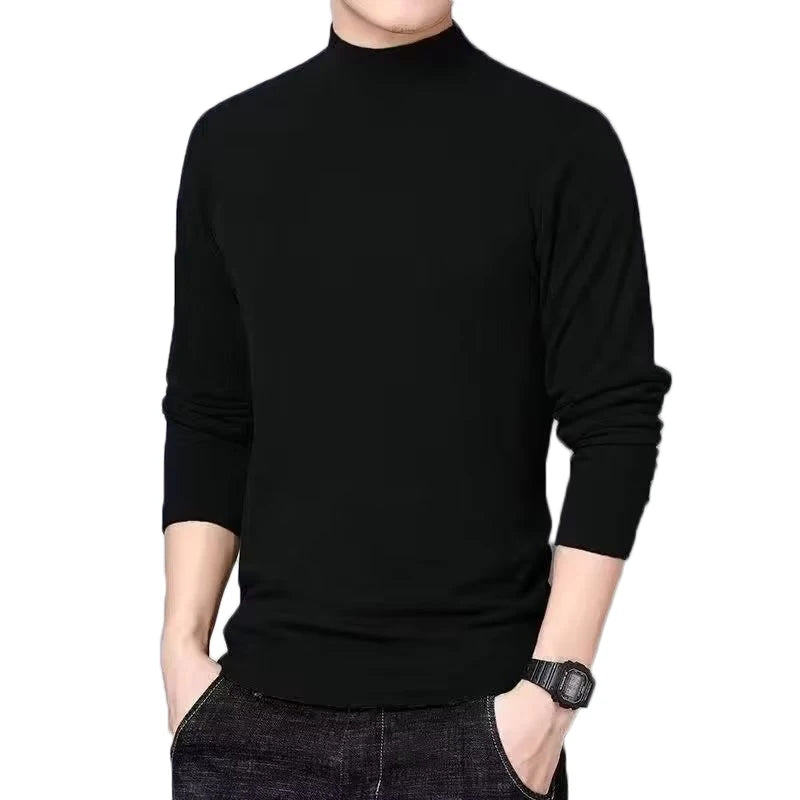 Heren Basic Turtleneck Trui Eenvoudige Winter Casual Trui Zoete Onderkleding Chique Heren Truien Lange Mouw