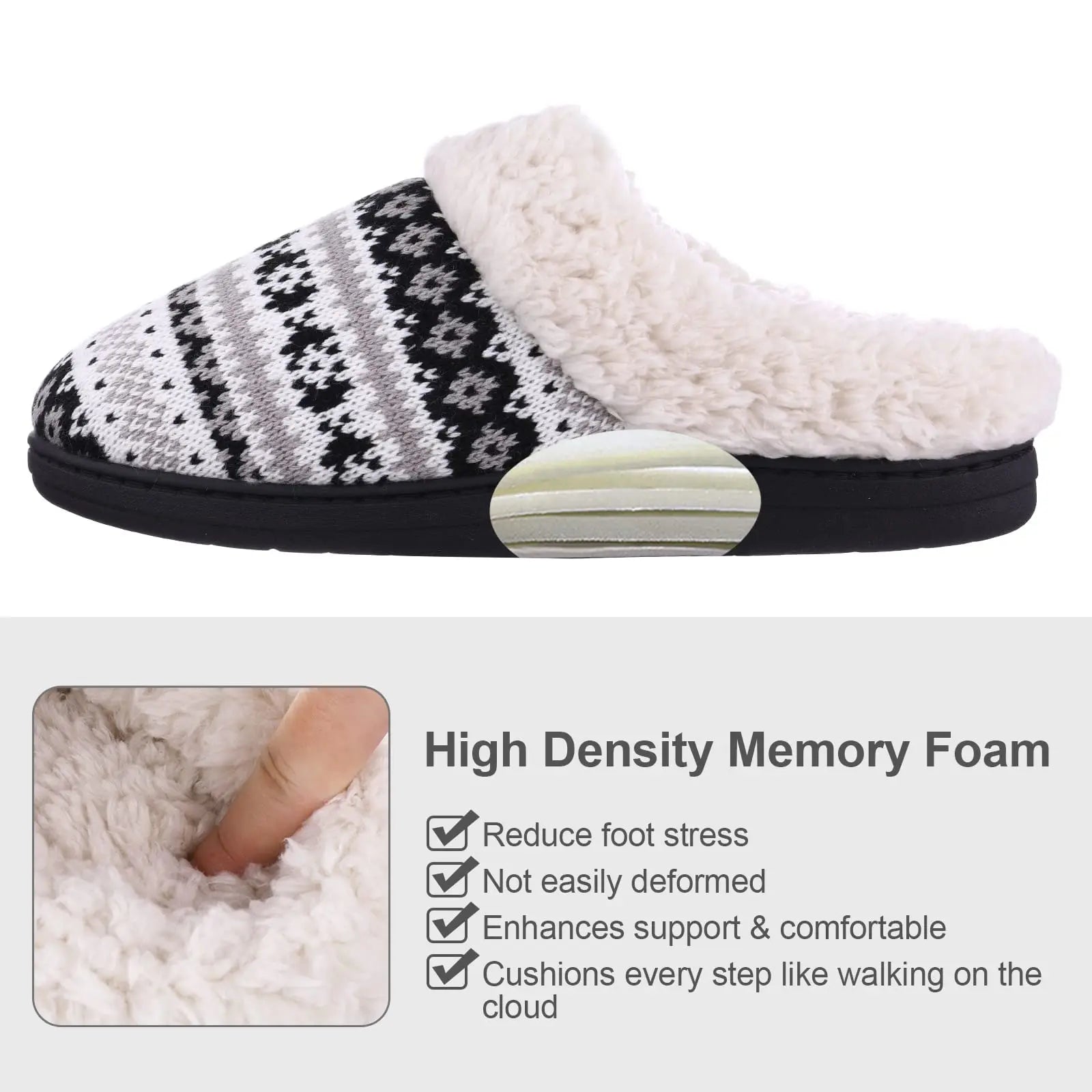 Unisex Winter Fur Slippers Warm Cosy Plush Fluffy Home Cotton Shoes Plush Anti-Skid and Indoor Furry Slippers For Men & Women