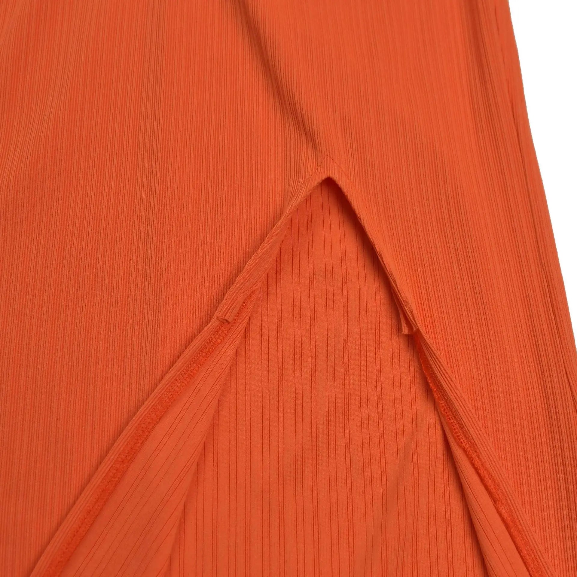 Bohemen gebreide dames maxi-jurk 2025 zomer halter vetersluiting rugloze split schede vestidos strandvakantie gewaad