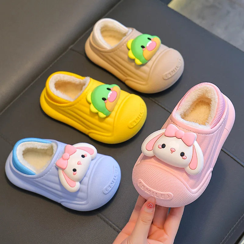 Children’s Baby Cotton Shoes Winter Warm Cartoon Sheep Non-Slip Shoes Kids Soft Sole Girls' Indoor Slippers