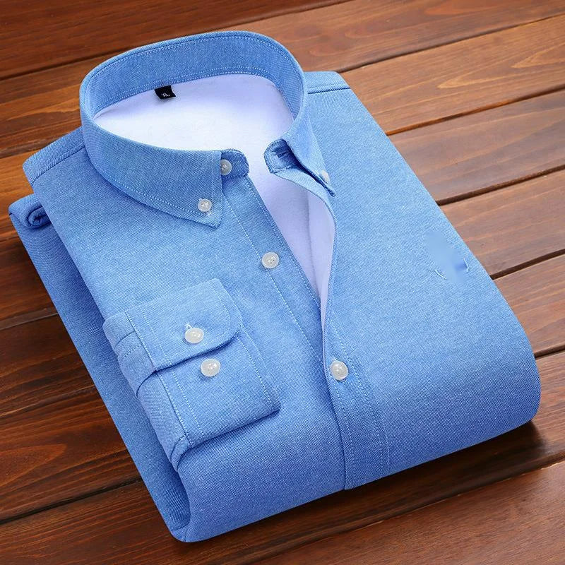 Reversknopf Allgleiches Stickerei Warme Hemden Herrenbekleidung Herbst Neue Übergroße Casual Tops Lose Koreanische Hemd