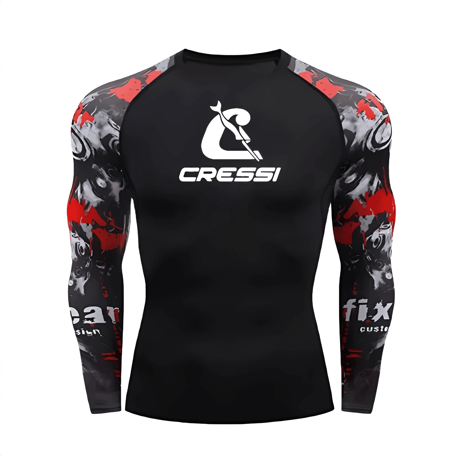 Men’s UPF 50+ Long Sleeve Rash Guard – Quick-Dry Breathable Surf & Swim Shirt for Water Sports & Gym Training