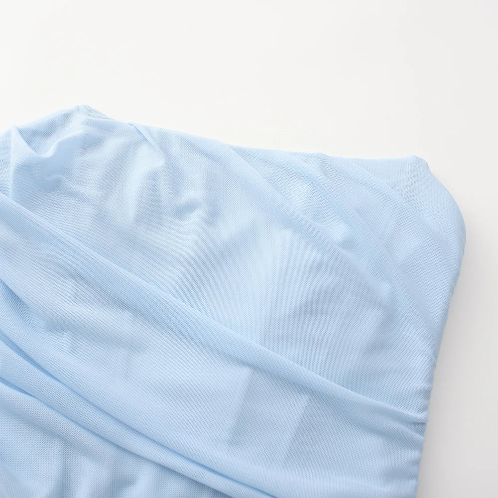 Elegante dames 2-delige jurkset 2024 strapless bodycon crop top en maxi rok set formele bruiloft gast feestjurk