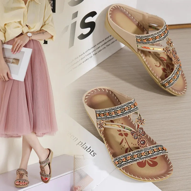 Woman Shoes Sandals Summer Fashion Slip On Ladies Shoes Outdoor Women's Sandals Platform Retro Sandalias Mujer Women's Slippers