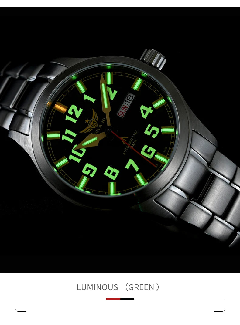 Yelang V1007 42MM Men Watch NH36 Luminous T100 Brand 100M Waterproof Mechanical Automatic Watch Sapphire Lens Reloj Business