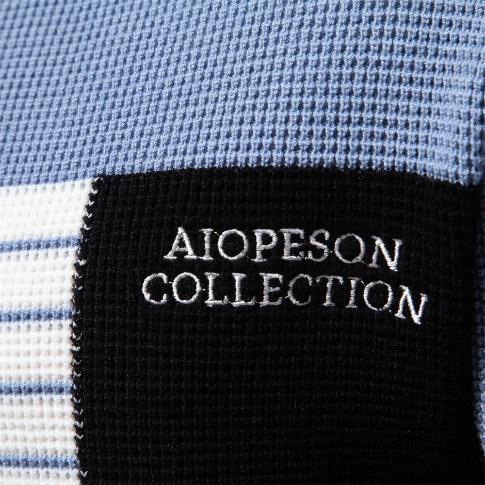 Mode Gestreepte Jeugdtrui voor Heren Casual Pullover Kwaliteit Gebreide Trui Heren Winter Lange Mouw