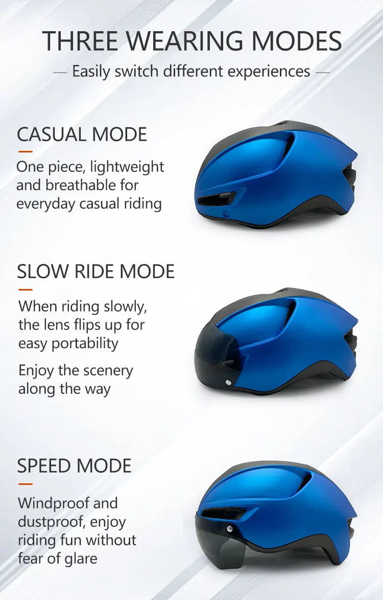 New Road Mountain Bike Helmet Adult Men's Outdoor Sports Cycling Safety Hat With LED Charging Taillight Goggles