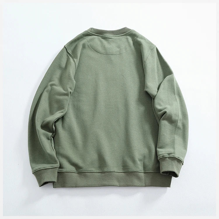 Autumn New American Retro Long Sleeve O-neck Letter Printed Sweatshirts Men's Fashion Washed Old Terry Pullover Casual Sportwear