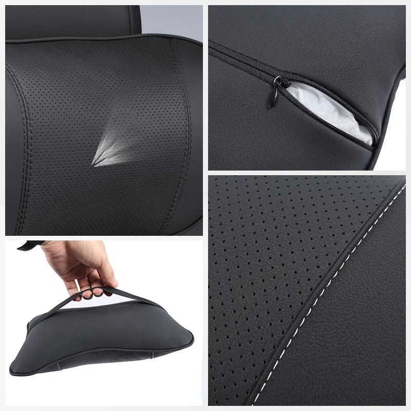 1Pcs Car Seat Headrest Auto Logo Neck Pillow For Audi Sline A1 A3 A4 A6 C7 A5 B8 B7 A7 A8 B9 B6 C6 Q2 Q3 Q5 Q7 Q8 TT S3 S4 S7 S8