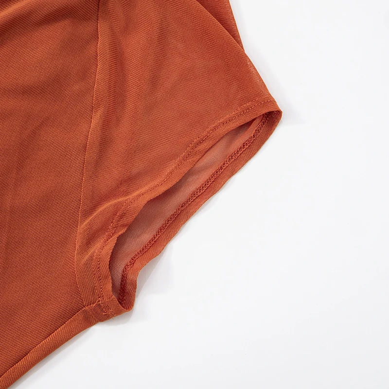 Hollow Sexy Dress Women o-Neck Coquette Sleeveless Patchwork Pleated Hem Halter Summer Midnight Clubwear Mini Bodycon