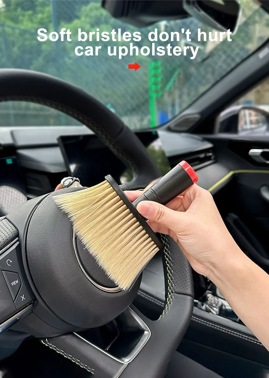 SEAMETAL Car Interior Cleaning Brush Soft Bristles Dust Removal Brush Auto Air Outlet Gaps Duster for Car Detailing Clean Tool