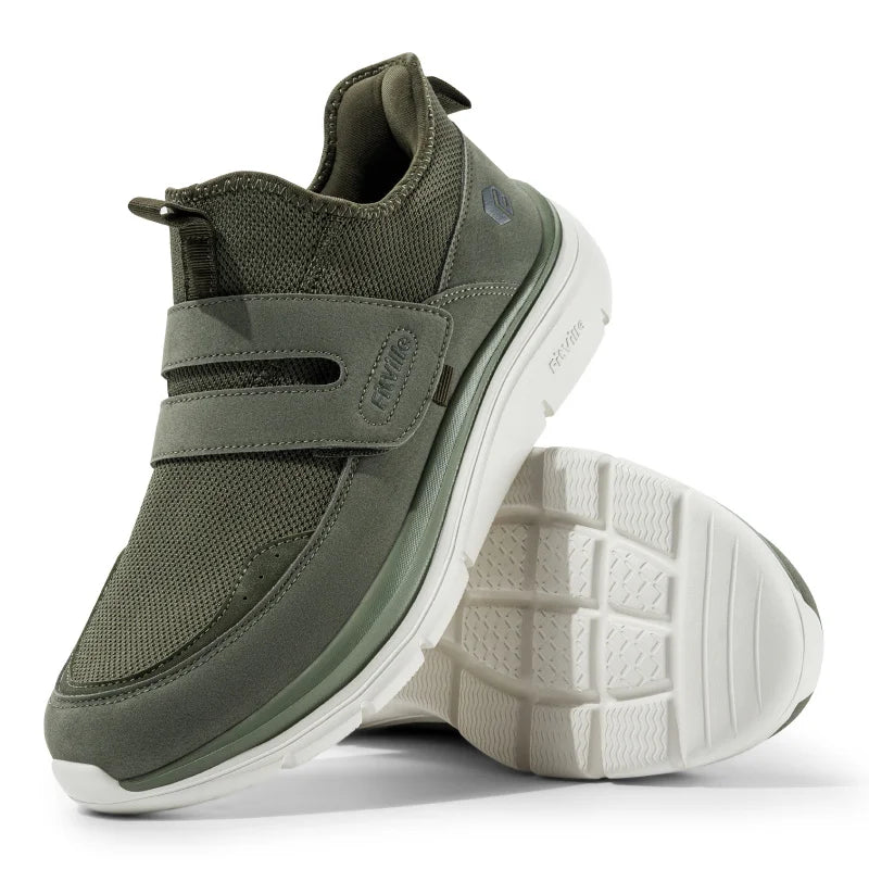 Heren sportschoenen, brede 2e, handsfree wandelschoenen, outdoor fitness, hardlopen, lichtgewicht, ademend, met boogondersteuning