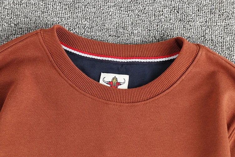 Autumn New American Retro Long Sleeve O-neck Letter Printed Sweatshirts Men's Fashion Washed Old Terry Pullover Casual Sportwear