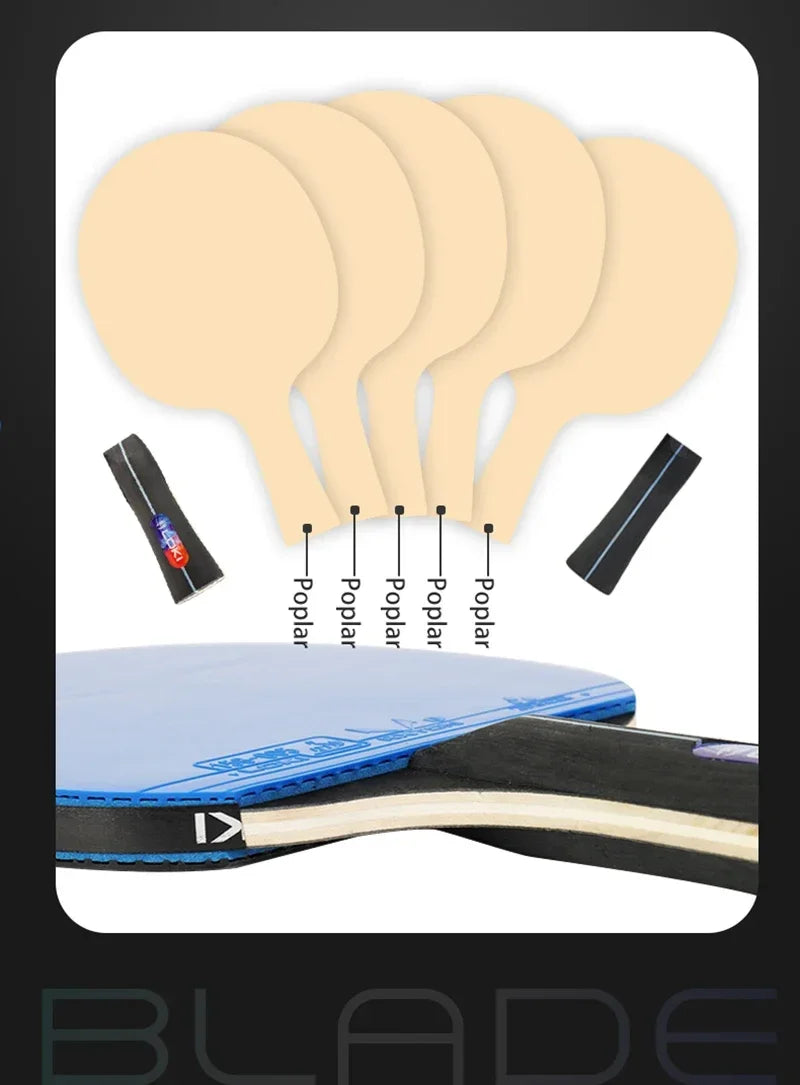 K5000 K3000 K1000 Table Tennis Racket Set 2pcs Home Entertainment Ping Pong Rackets with Blue Colour Ping Pong Rubber