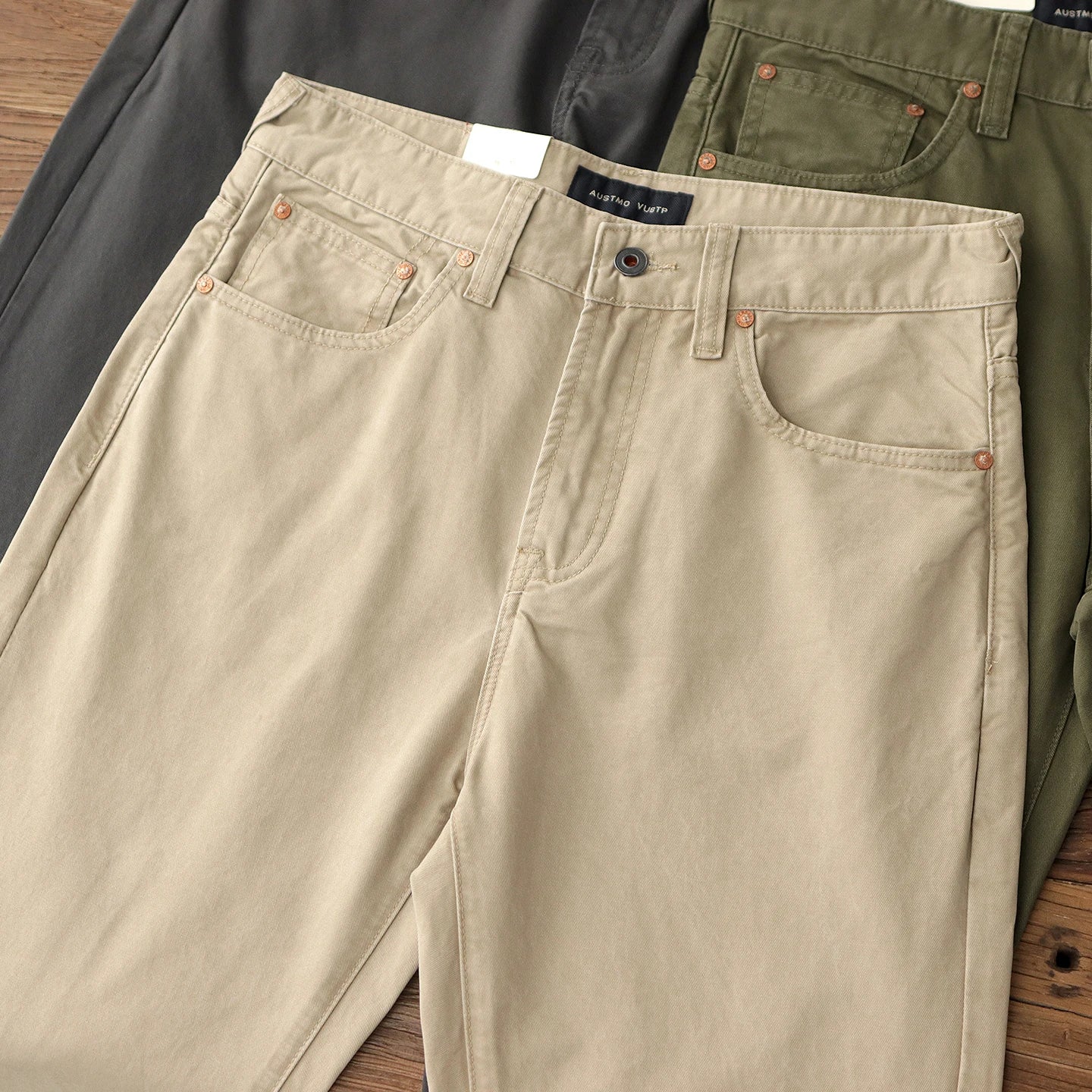 2025 Lente en herfst Nieuwe Amerikaanse retro geweven twill cargobroek Heren eenvoudige 100% katoenen gewassen oude rechte casual broek