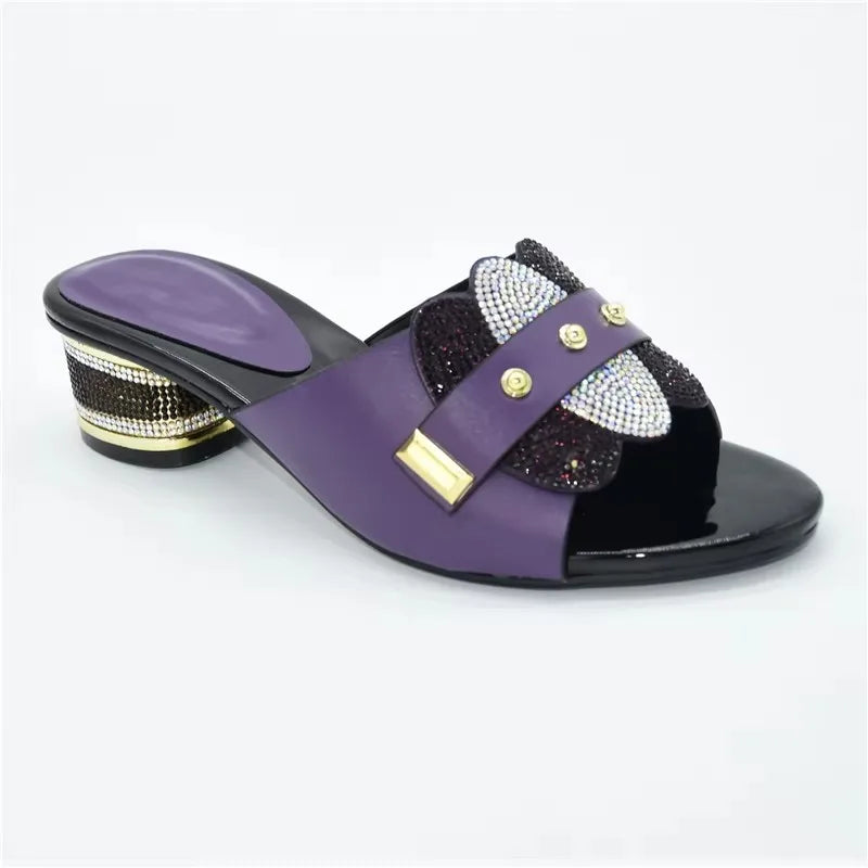 African Women Wedding Slippers Party Shoes With Sexy High Heels for Ladies Summer High Quality Fashion