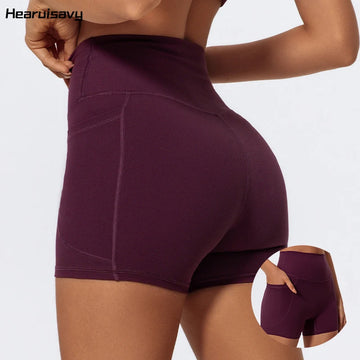 Pockets Workout Gym Legging Women Cycling Shorts Quick-Dry Yoga Clothes Breathable High Waist Sports Shorts Female
