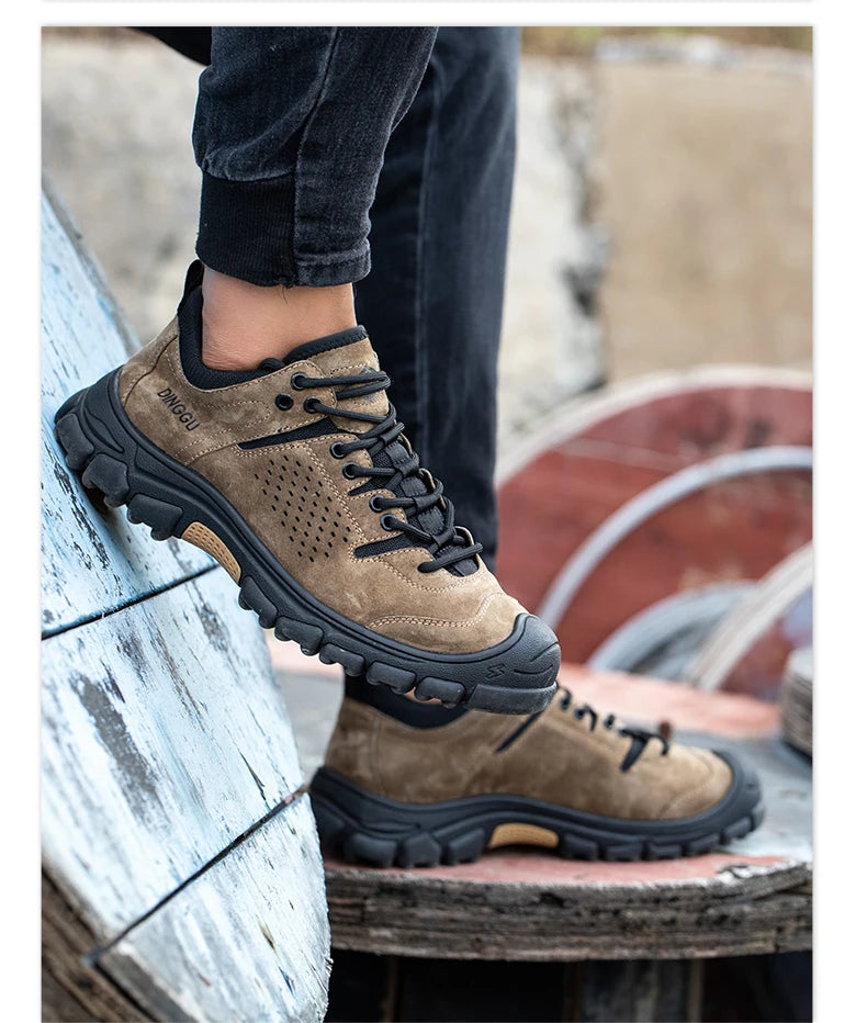 EOCENE Men’s Steel Toe Safety Work Shoes – Lightweight Anti-Smash & Puncture-Resistant Industrial Sneakers