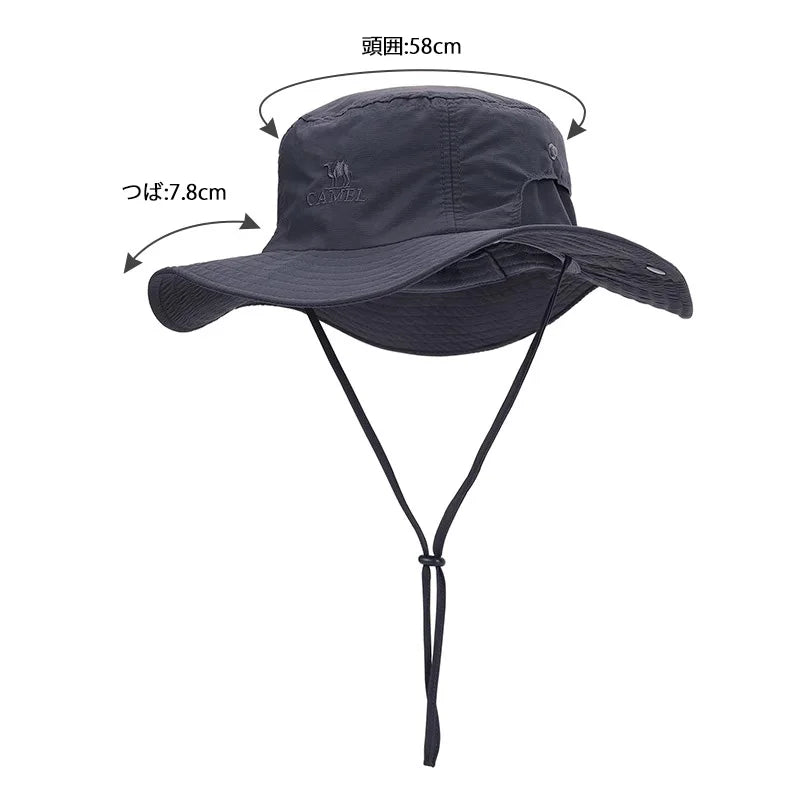 Outdoor Hiking Hats Anti-ultraviolet Summer Sun Caps Sports Climbing Sun Shading Fisherman Western Cowboy Hat
