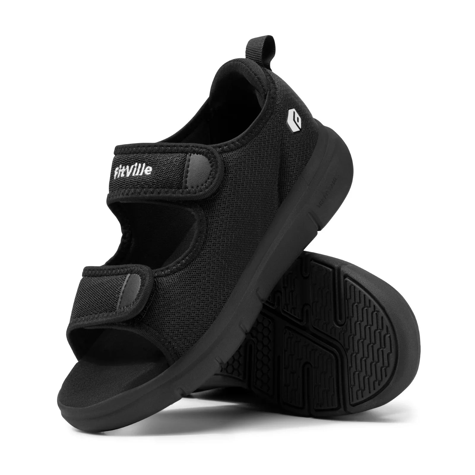 Women's Diabetic Wide Sandals With Arch Support Adjustable Straps Lightweight Casual Ladies Flat Shoes